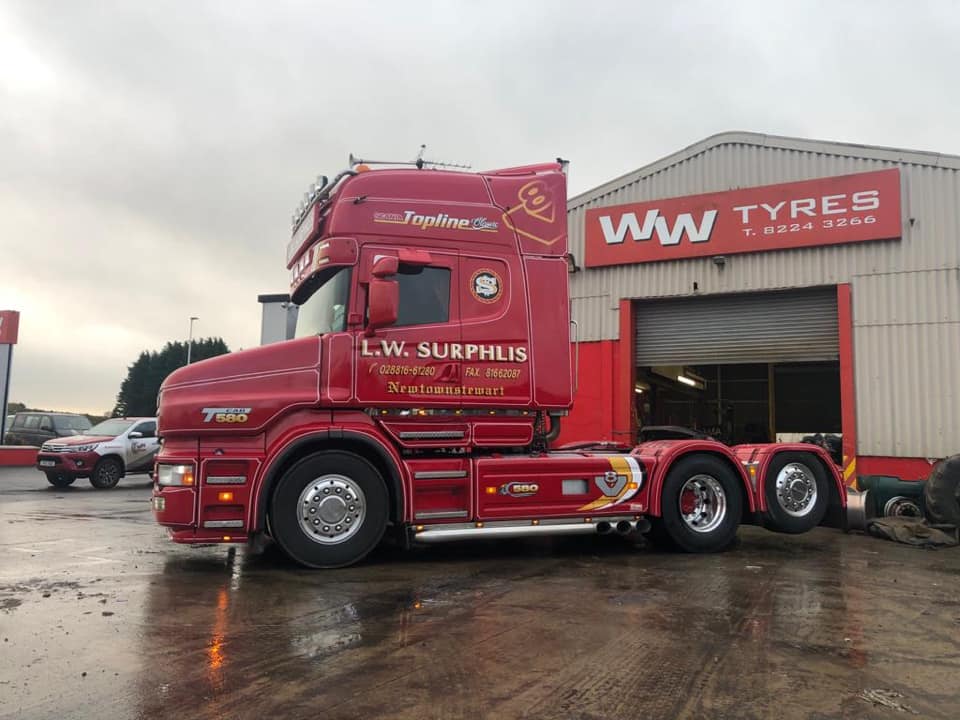 WW Tyres warehouse with lgv truck out front