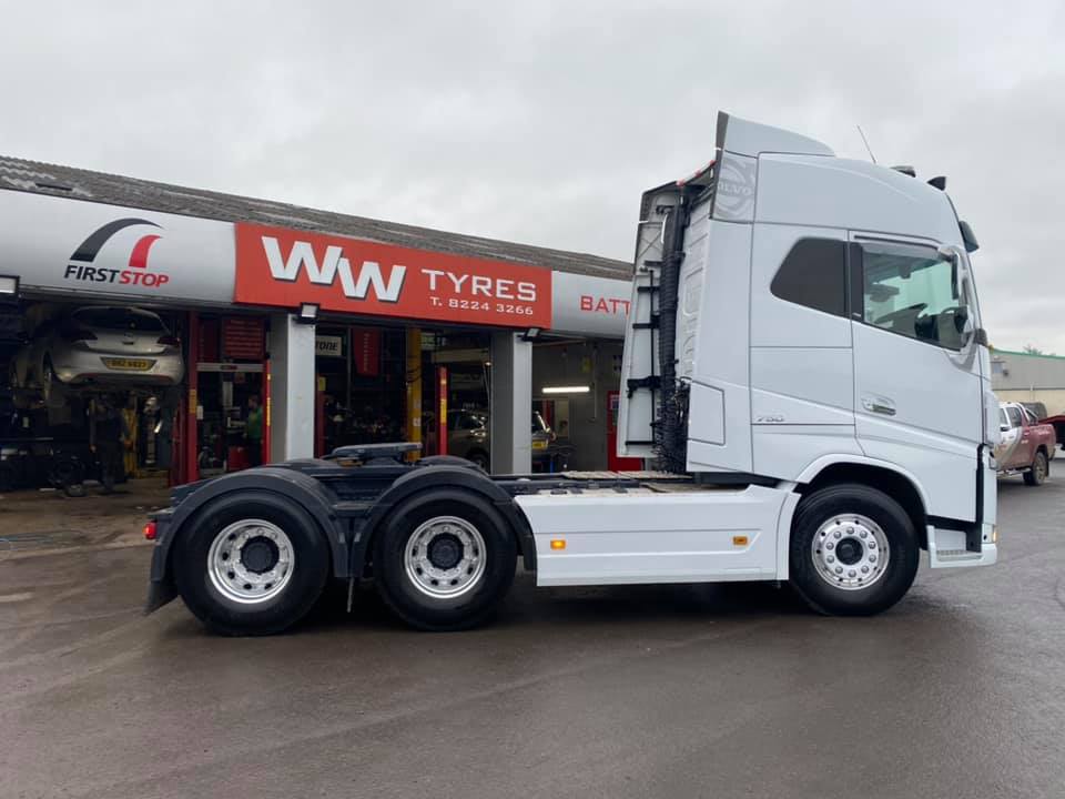 WW Tyres shopfront with truck out front